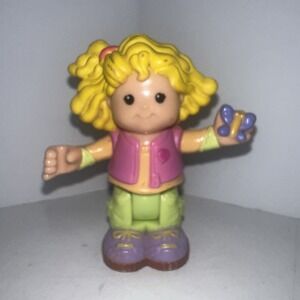 Fisher Price Little People Bendable Sarah Lynn Figure w/ Purple Butterfly